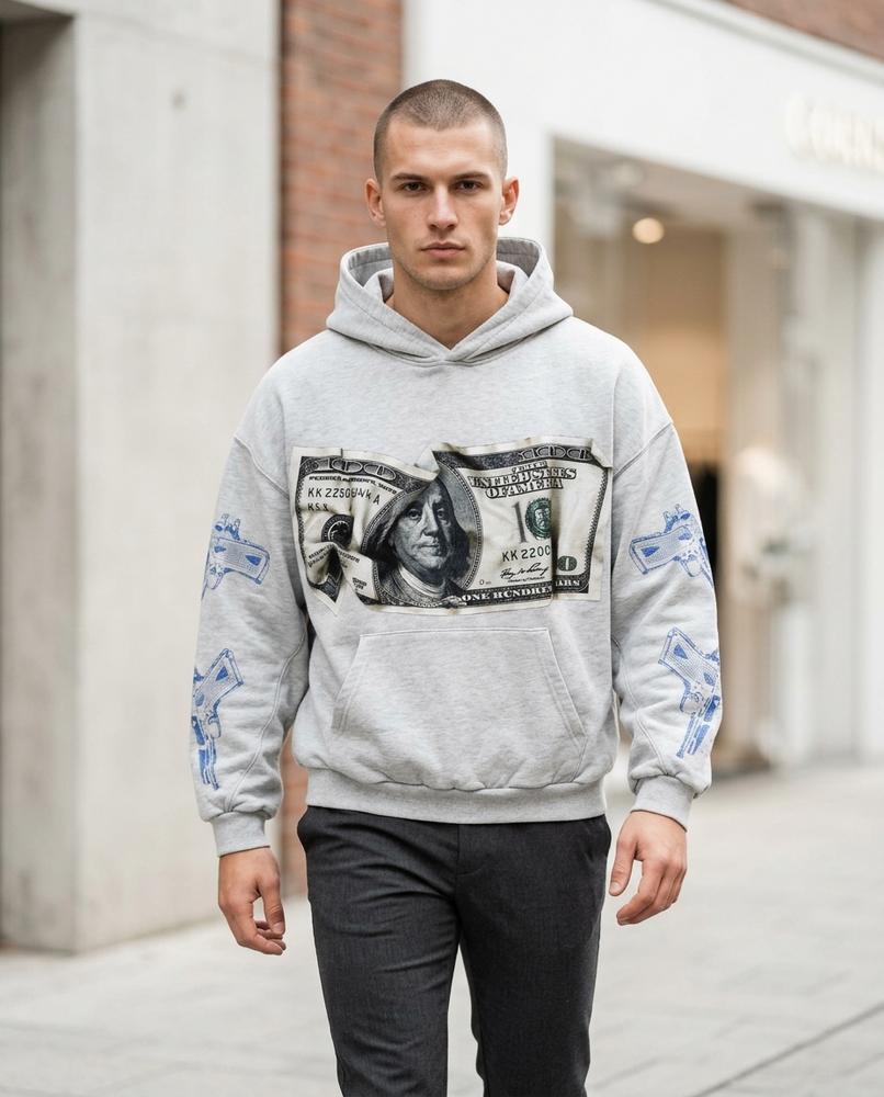Statement Street - Rilin | Weit Geschnittener Bedruckter Hoodie Unisex