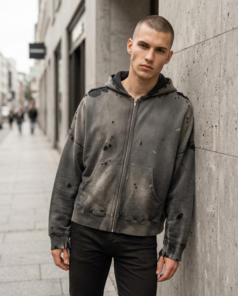 Statement Street - Caram | Used-Look Oversized Hoodie Unisex