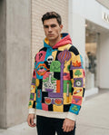 Statement Street - Novel | Mehrfarbig Bestickt Hoodie Unisex