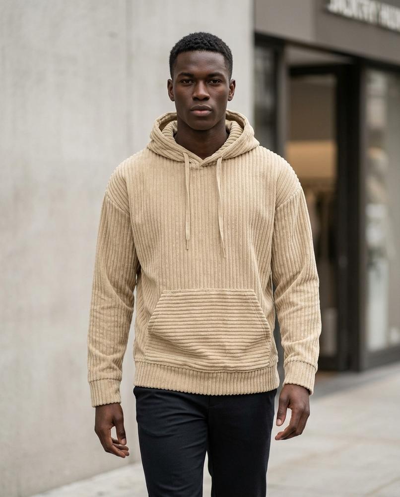 Statement Street - Semir | Gerippter Kord Hoodie Unisex