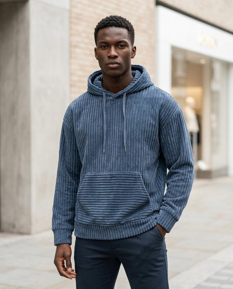 Statement Street - Semir | Gerippter Kord Hoodie Unisex