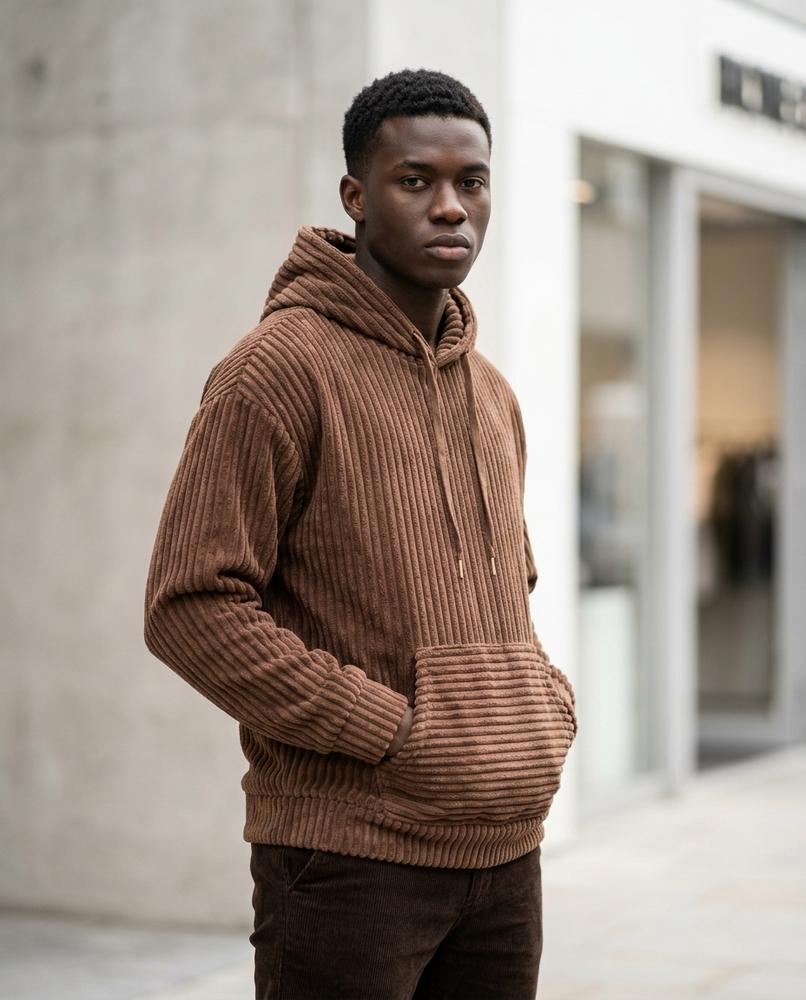 Statement Street - Semir | Gerippter Kord Hoodie Unisex