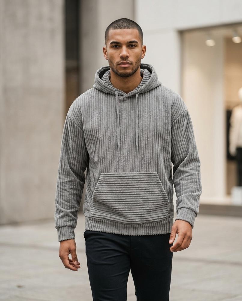 Statement Street - Semir | Gerippter Kord Hoodie Unisex