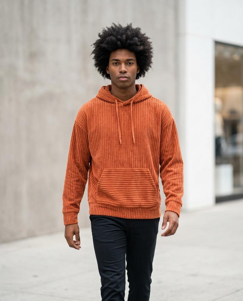Statement Street - Semir | Gerippter Kord Hoodie Unisex