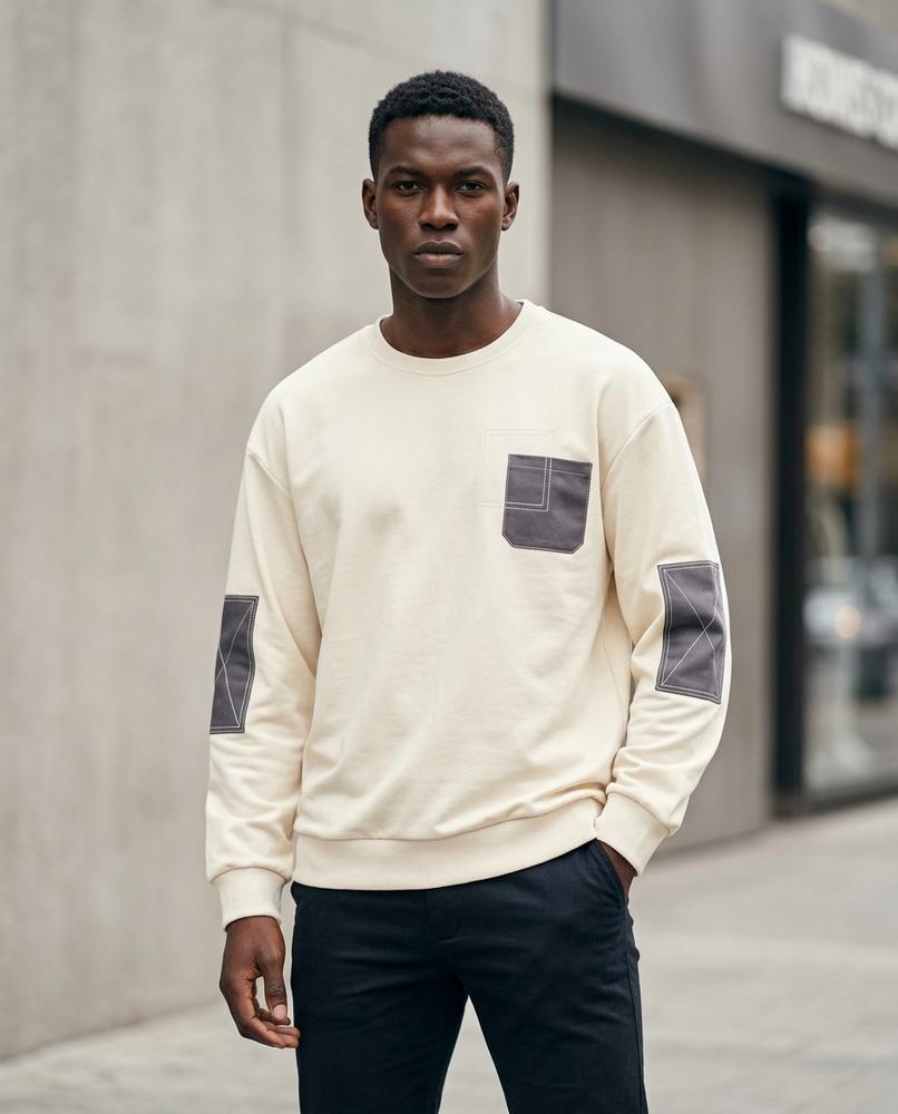 Statement Street - Datir | Appliziertes Baumwoll Sweatshirt Herren