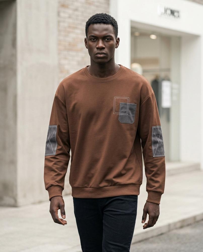 Statement Street - Datir | Appliziertes Baumwoll Sweatshirt Herren