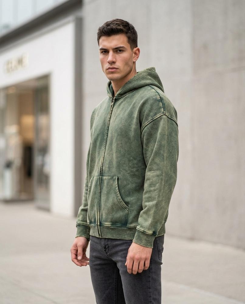 Statement Street - Yiben | Gewaschener Lockerer Hoodie Herren
