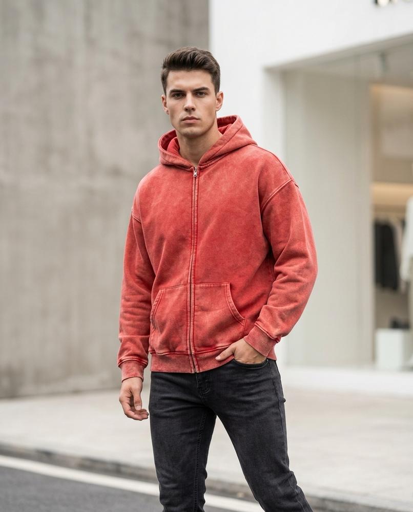 Statement Street - Yiben | Gewaschener Lockerer Hoodie Herren