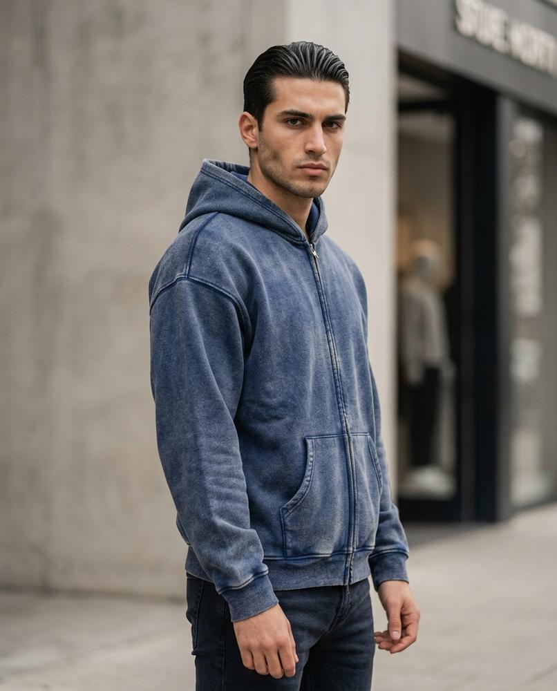Statement Street - Yiben | Gewaschener Lockerer Hoodie Herren