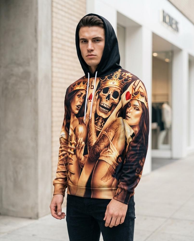 Statement Street - Yoram | Langärmliger Bedruckter Hoodie Unisex