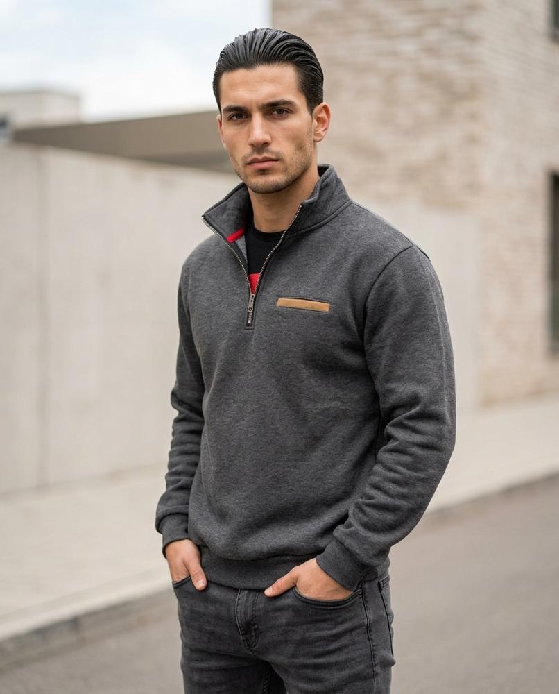 Statement Street - Lyser | Langärmliger Stehkragen Pullover Herren