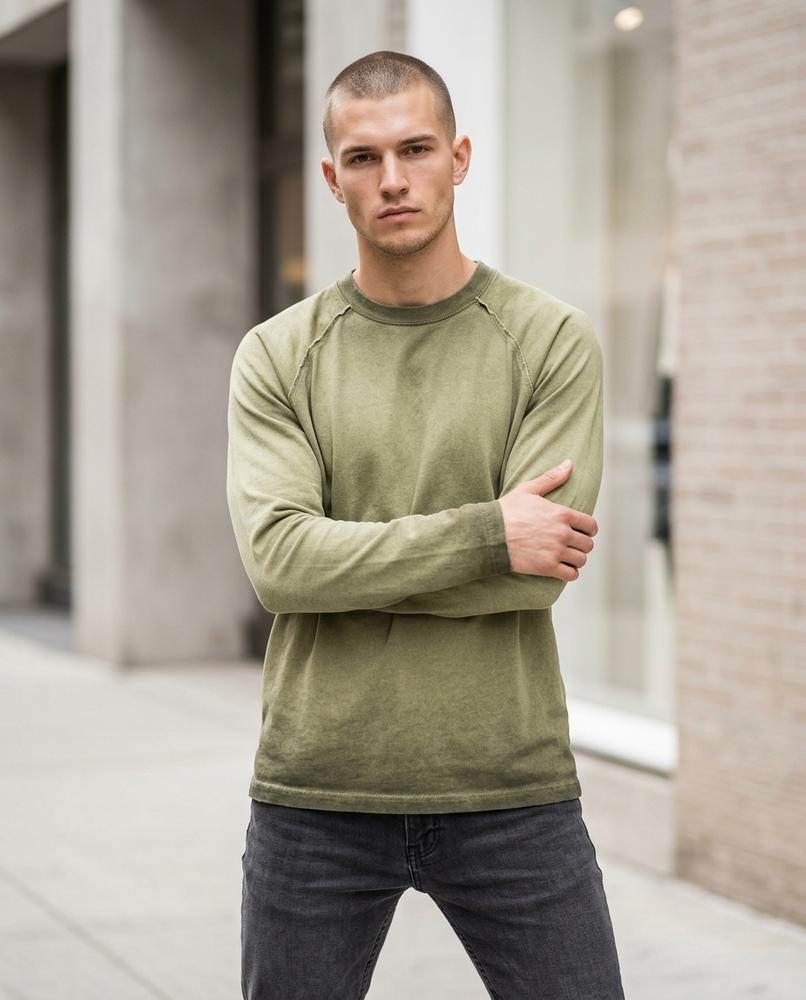 Statement Street - Naniv | Langärmliges Gewaschenes Shirt Herren