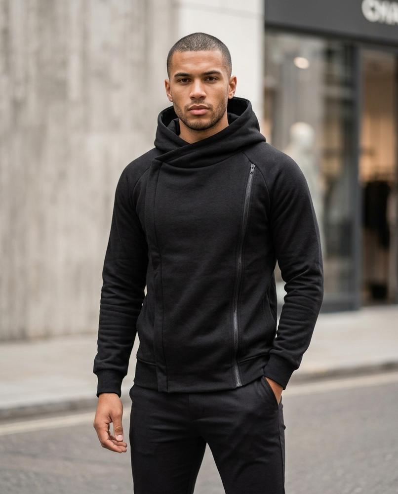 Statement Street - Rimar | Asymmetrischer Taillierter Hoodie Herren