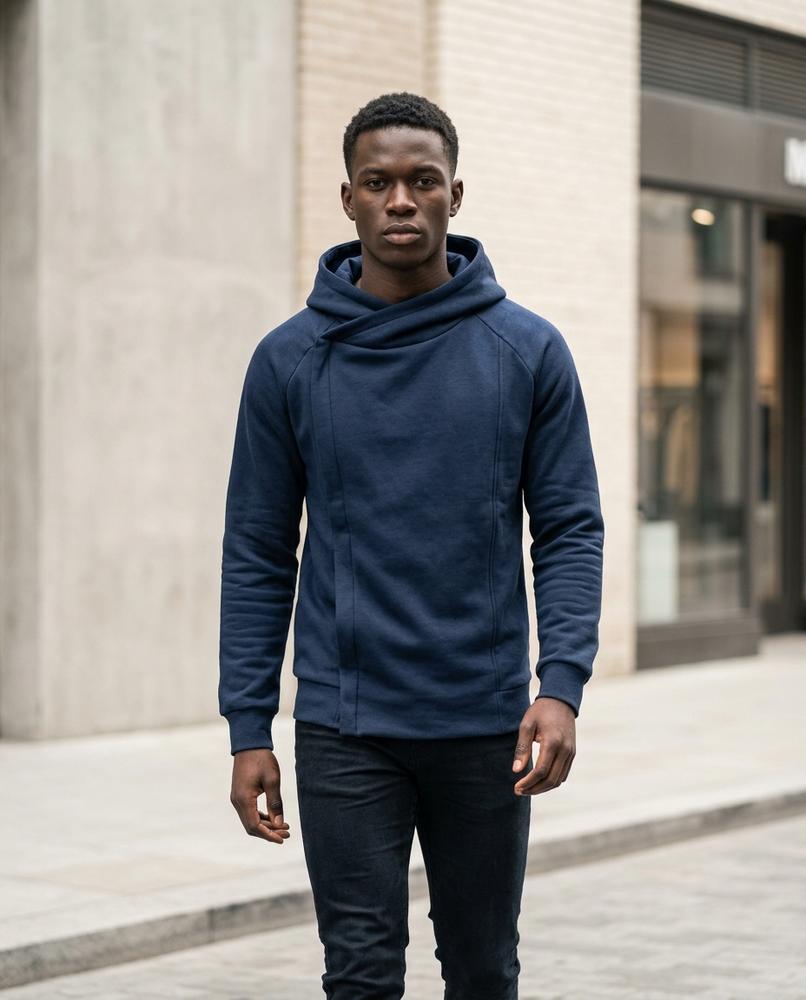 Statement Street - Rimar | Asymmetrischer Taillierter Hoodie Herren