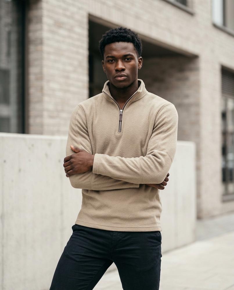 Statement Street - Nosil | Hochschließender Fleece Pullover Herren