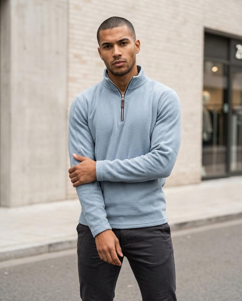 Statement Street - Nosil | Hochschließender Fleece Pullover Herren