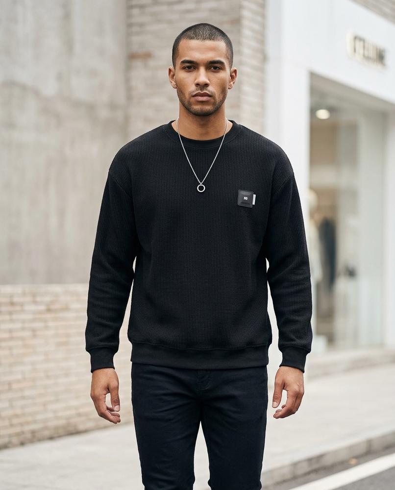 Statement Street - Nital | Strukturiert Rundhals Pullover Herren