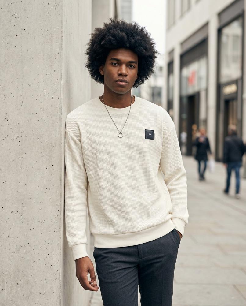 Statement Street - Nital | Strukturiert Rundhals Pullover Herren