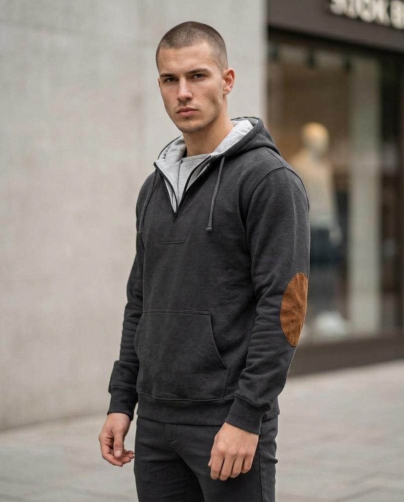 Statement Street - Zaram | Gefütterter Gepatchter Hoodie Herren