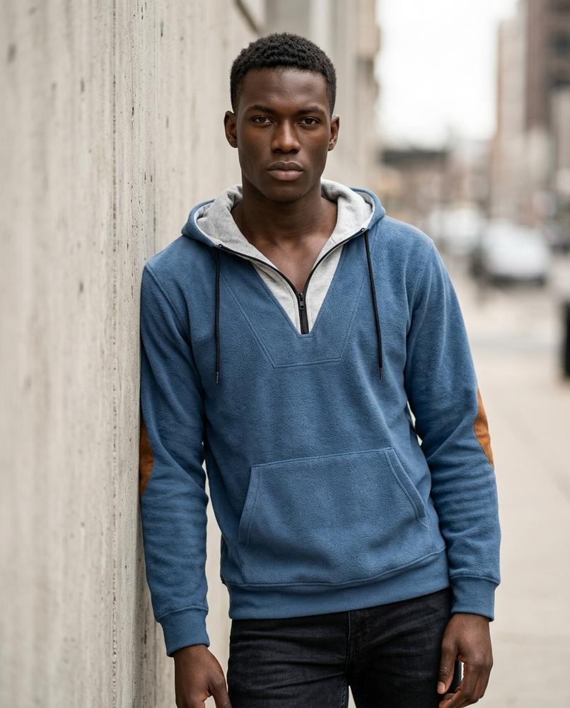 Statement Street - Zaram | Gefütterter Gepatchter Hoodie Herren