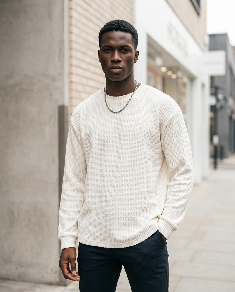 Statement Street - Timer | Strukturiert Langärmliger Pullover Unisex