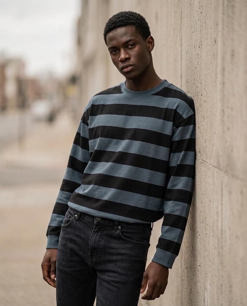 Statement Street - Seran | Gestreiftes Langärmliges Shirt Unisex