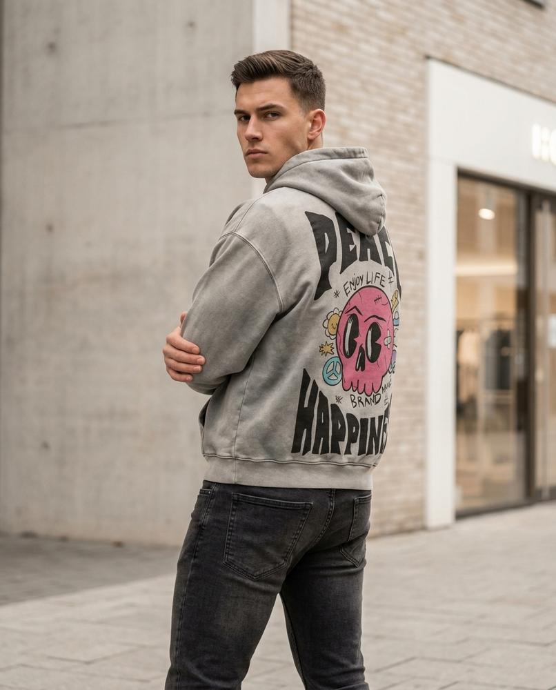 Statement Street - Sasen | Bedruckt Übergroß Hoodie Unisex