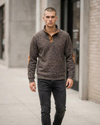 Statement Street - Arsin | Melierter Geknöpfter Pullover Herren