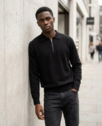 Statement Street - Nikar | Gezipter Gestrickter Pullover Herren