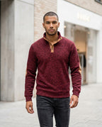 Statement Street - Arsin | Melierter Geknöpfter Pullover Herren