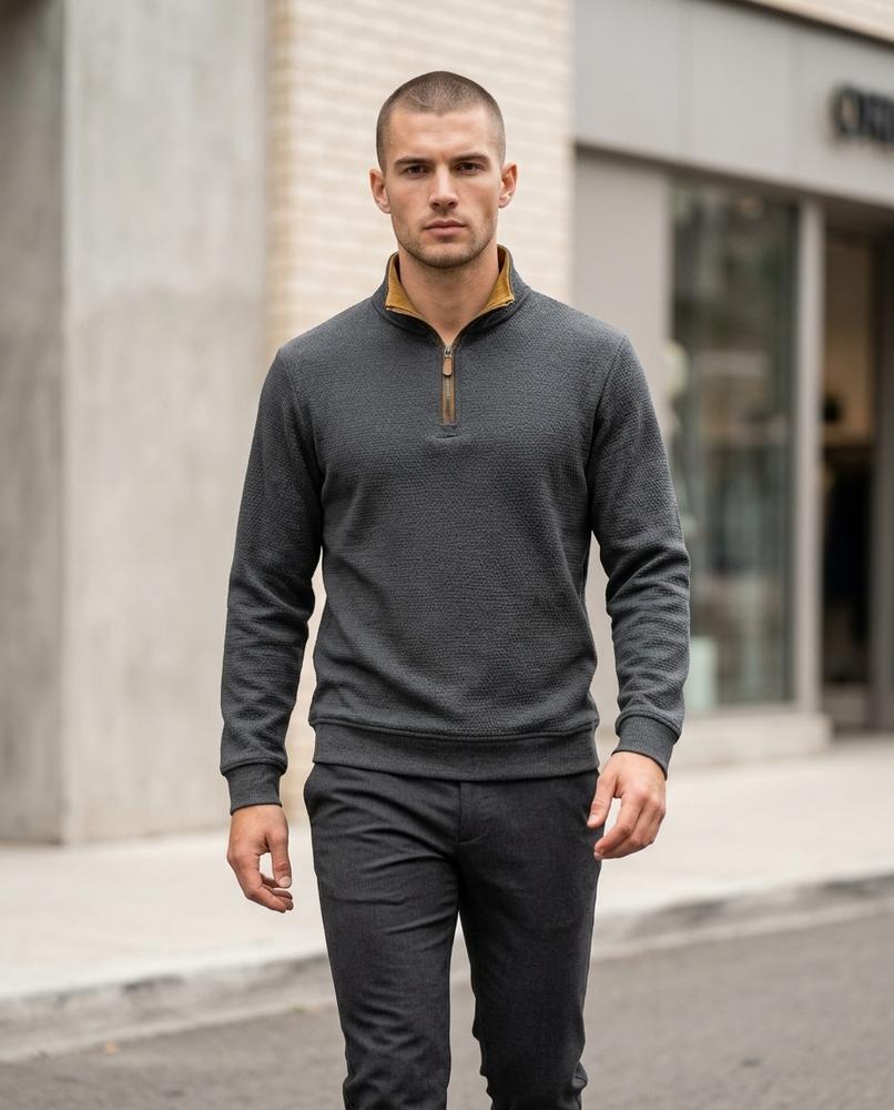Statement Street - Lolen | Strukturiert Langärmlig Sweatshirt Herren
