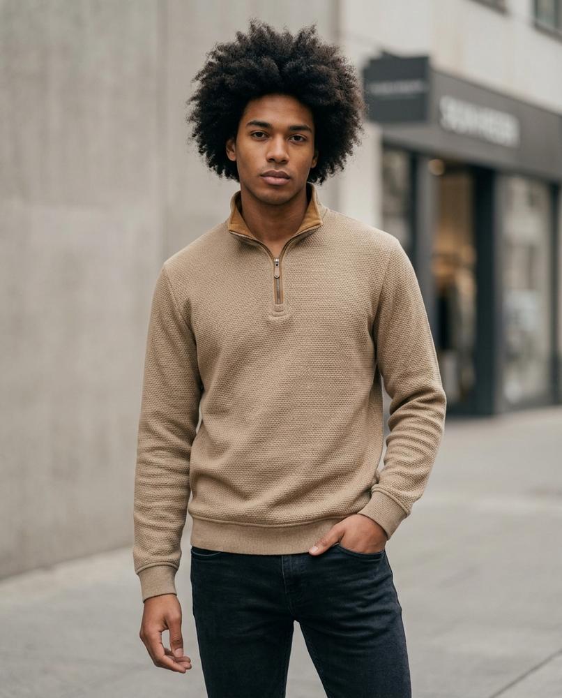 Statement Street - Lolen | Strukturiert Langärmlig Sweatshirt Herren