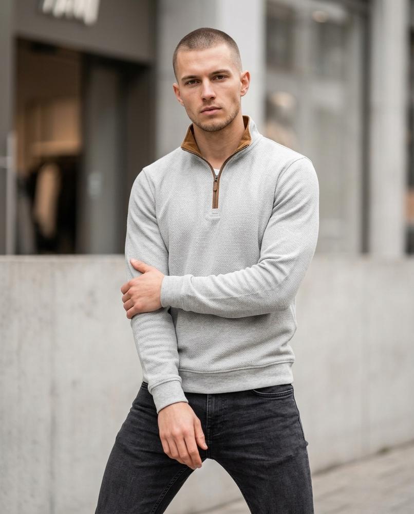Statement Street - Lolen | Strukturiert Langärmlig Sweatshirt Herren