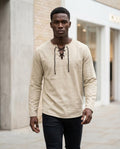 Statement Street - Ronal | Geschnürtes Langärmliges Shirt Herren