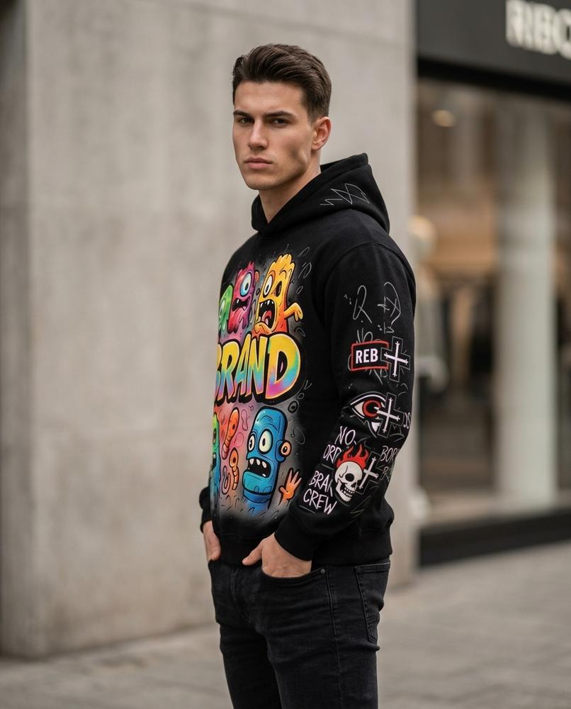 Statement Street - Kedar | Grafischer Bedruckter Hoodie Unisex