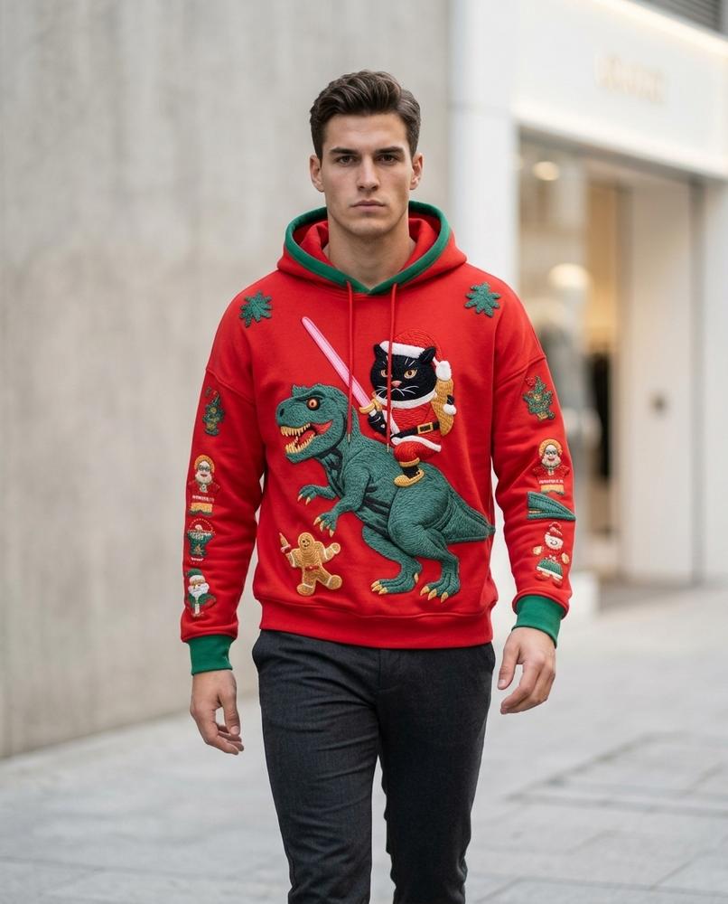Statement Street - Mamir | Bestickter Kontrastfarbener Hoodie Unisex