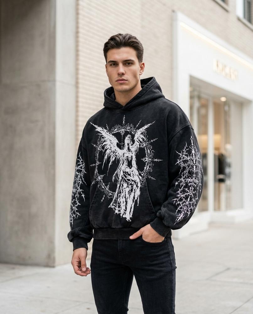 Statement Street - Dalen | Bedruckter Weitgeschnittener Hoodie Unisex