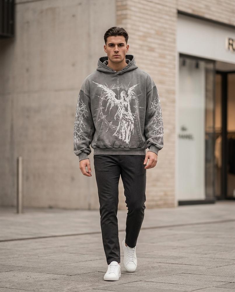 Statement Street - Dalen | Bedruckter Weitgeschnittener Hoodie Unisex