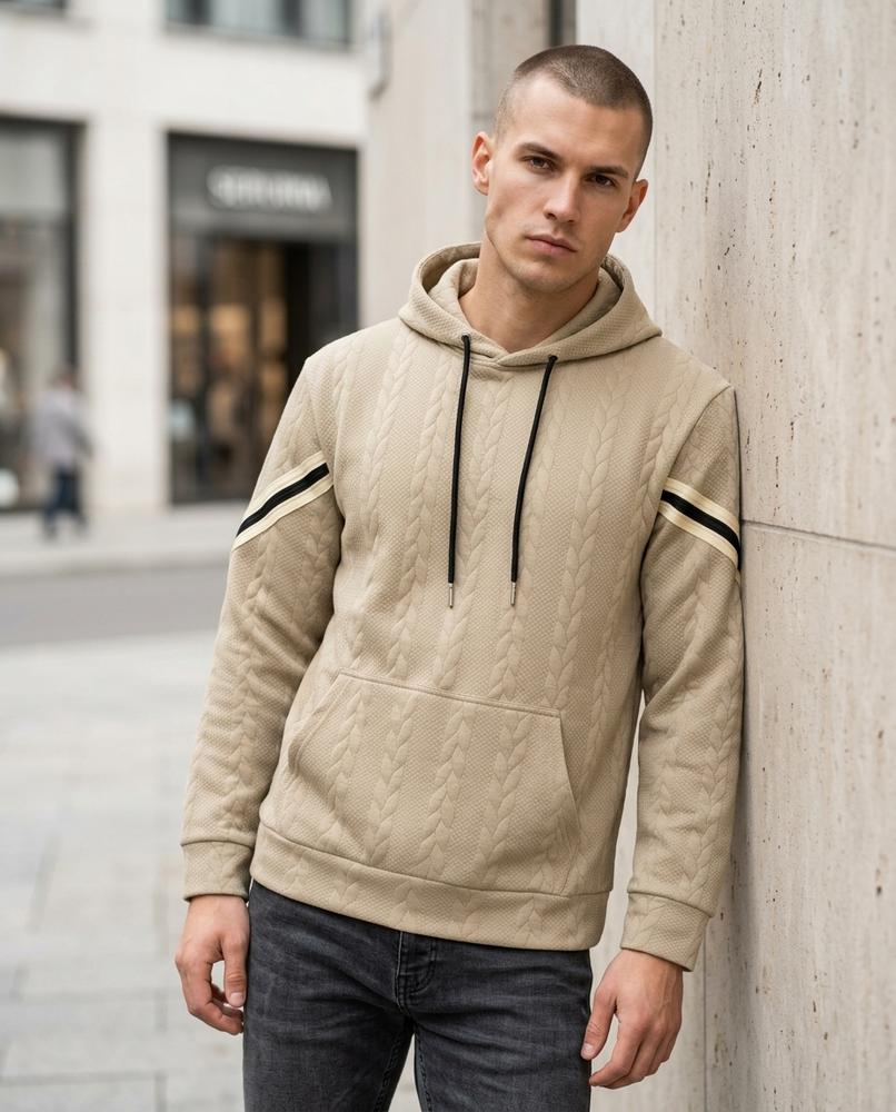Statement Street - Lasol | Strukturiert Gestreift Hoodie Herren