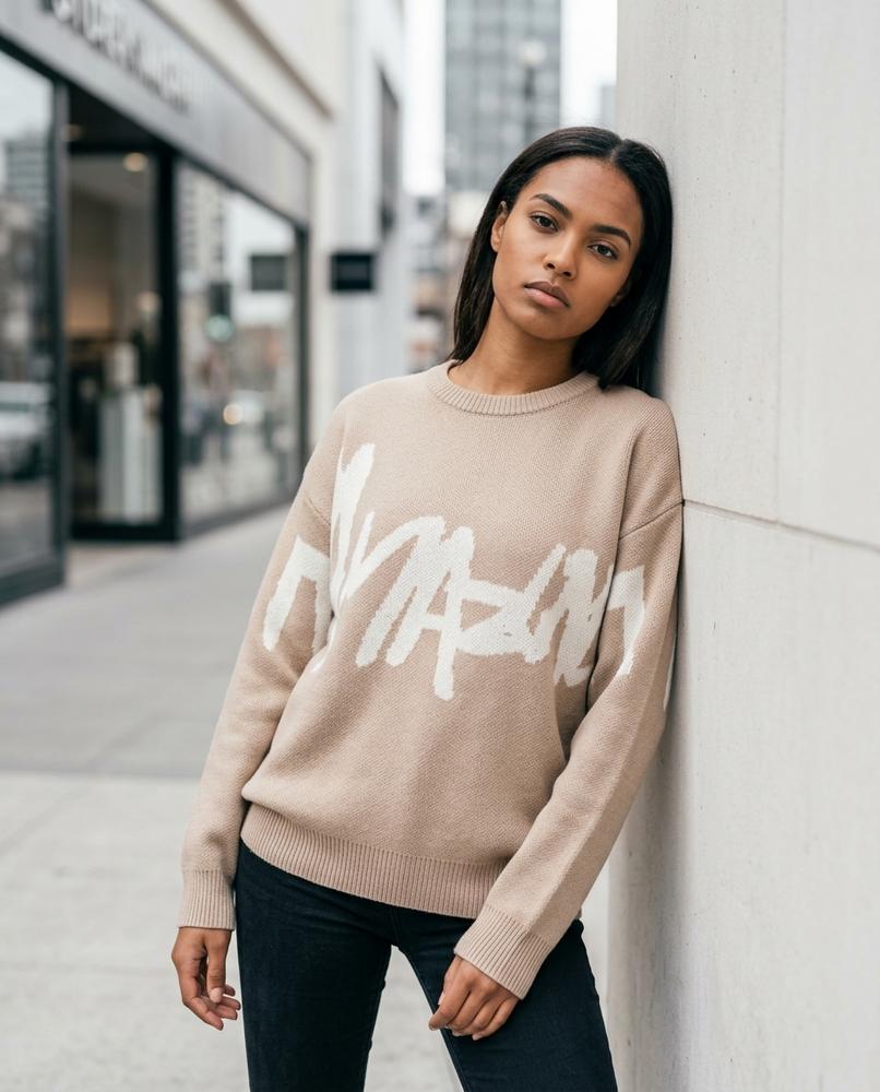 Statement Street - Catir | Gestrickt Grafisch Pullover Unisex