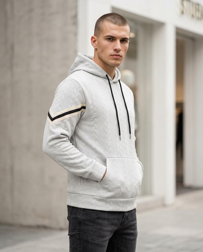 Statement Street - Lasol | Strukturiert Gestreift Hoodie Herren