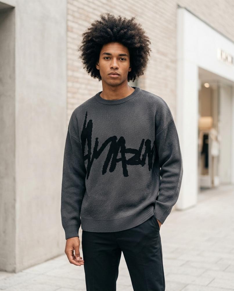 Statement Street - Catir | Gestrickt Grafisch Pullover Unisex