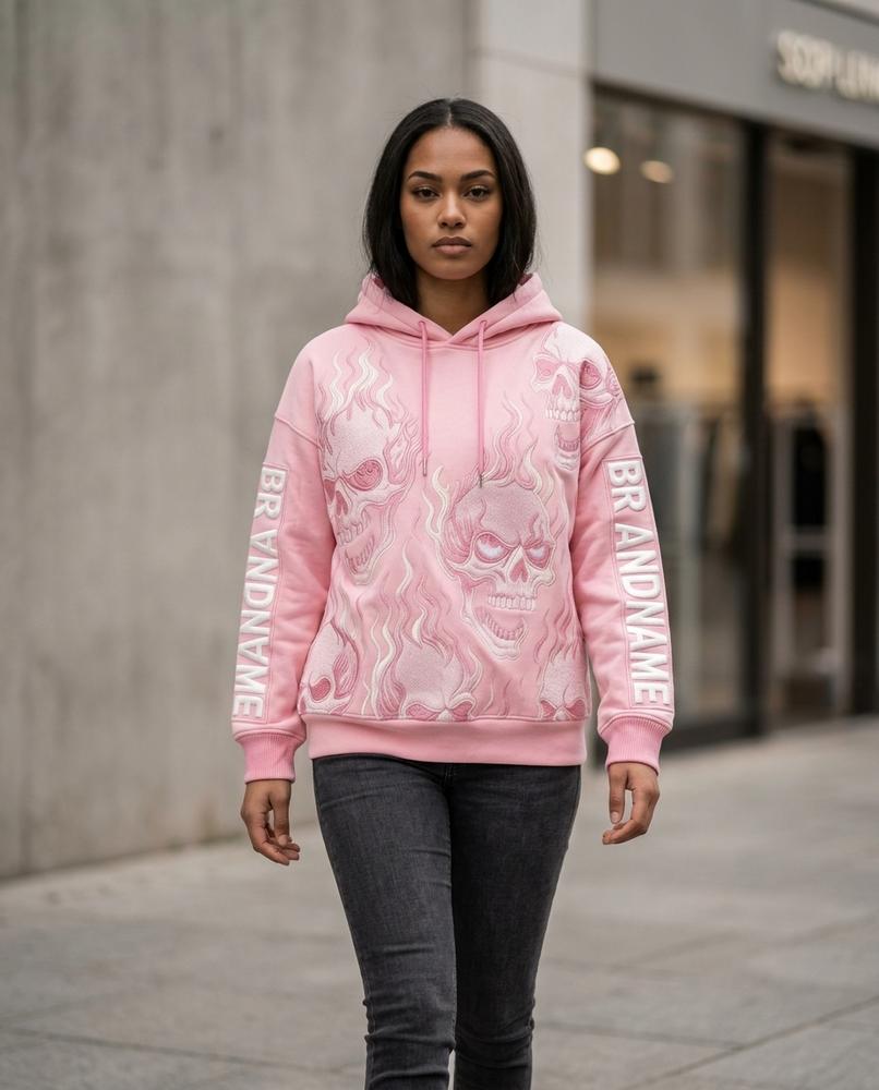 Statement Street - Yolev | Bestickter Gemusterter Hoodie Unisex