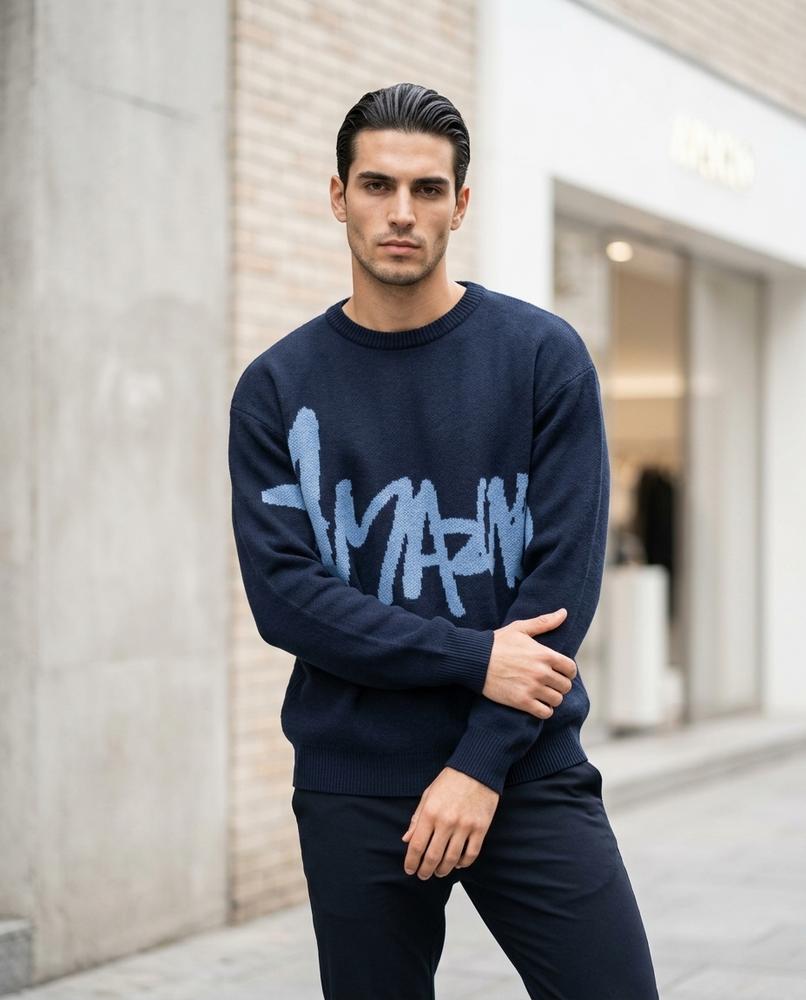 Statement Street - Catir | Gestrickt Grafisch Pullover Unisex