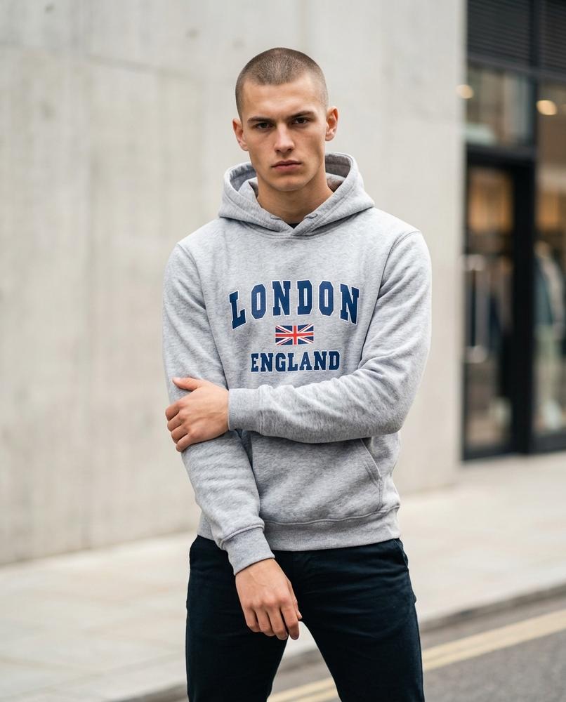 Statement Street - Almon | Langärmlig Bedruckt Hoodie Unisex