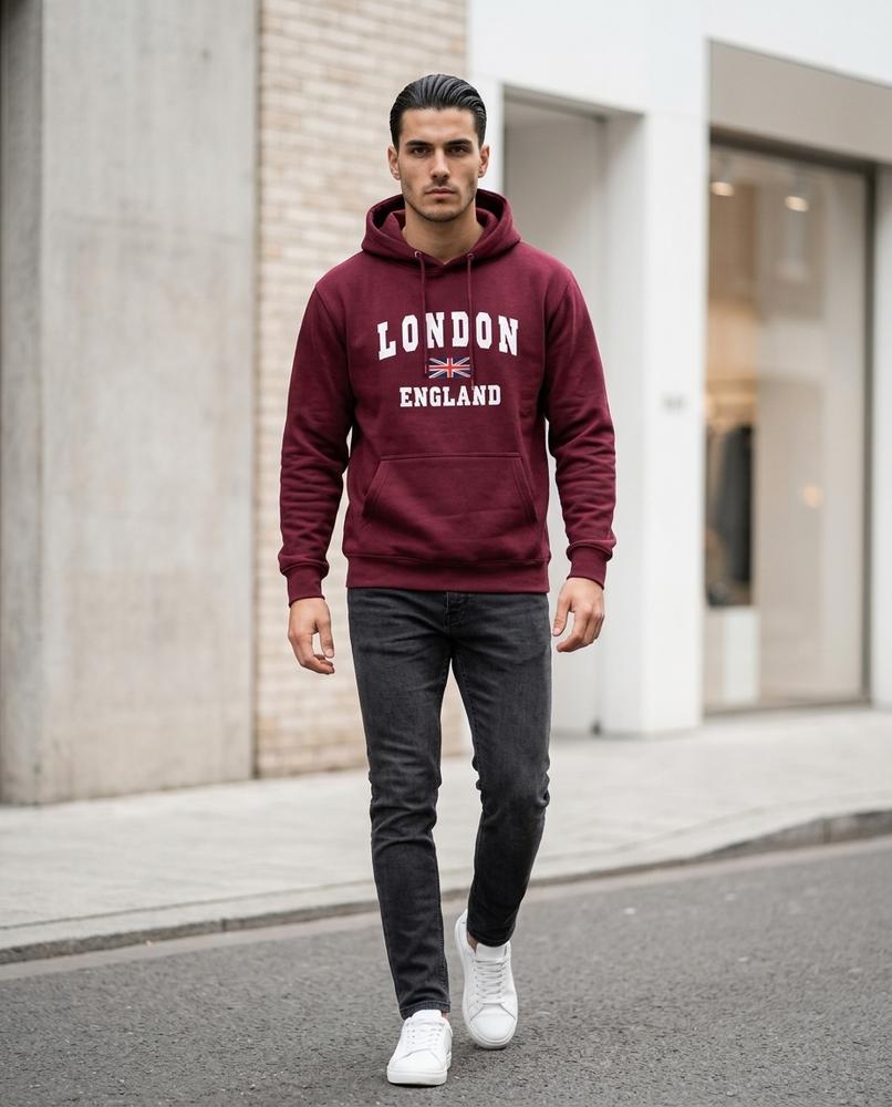 Statement Street - Almon | Langärmlig Bedruckt Hoodie Unisex