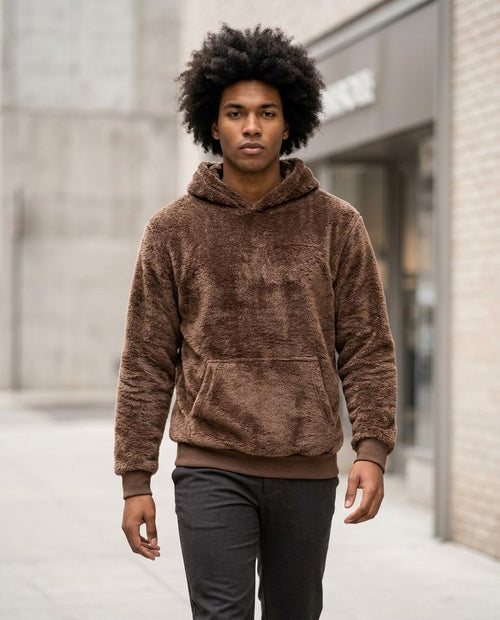 Statement Street - Caron | Plüschiger Warmer Hoodie Herren