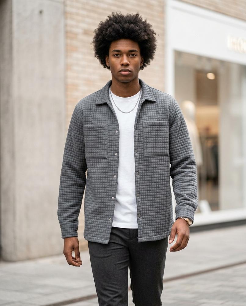 Statement Street - Savan | Gesteppt Geknöpft Jacke Herren