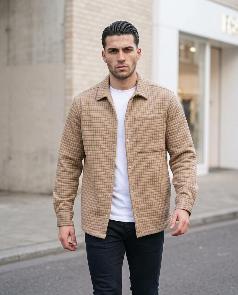 Statement Street - Savan | Gesteppt Geknöpft Jacke Herren