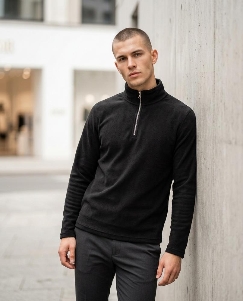 Statement Street - Rasen | Reißverschluss Fleece Pullover Herren